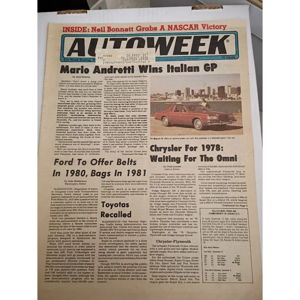 AutoWeek Magazine - September 23, 1977